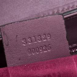 Pre Owned Gucci Old Rose Patent Leather Lady Lock Bamboo Large Top Handle Bag