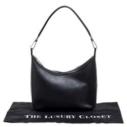 مملوكة مسبقًا حقيبة هوبو غوتشي سحاب علوي جلد سوداء