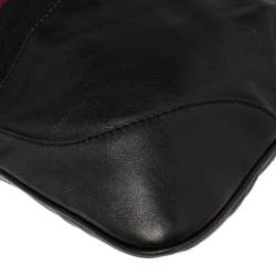 مملوكة مسبقًا حقيبة هوبو غوتشي جاكي أوه ويب جلد سوداء