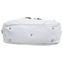 Pre Owned Gucci White Leather Capri Chain Satchel