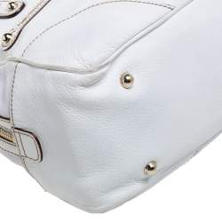 Pre Owned Gucci White Leather Capri Chain Satchel