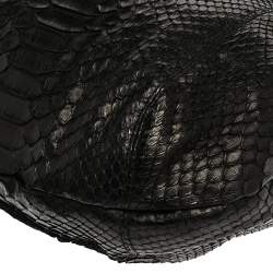 Pre Owned Gucci Black Python Sunset Hobo