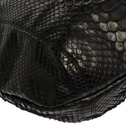 Pre Owned Gucci Black Python Sunset Hobo