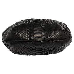 Pre Owned Gucci Black Python Sunset Hobo