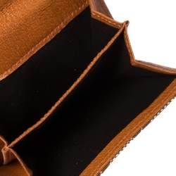 Gucci Beige GG Canvas And Leather French Flap Studded Wallet