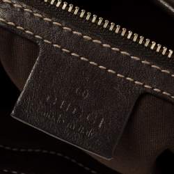 Pre Owned حقيبة هوبو غوتشى أنيفيرسارى 85 th جلد وكانفاس جى جى بنيه / بيج 