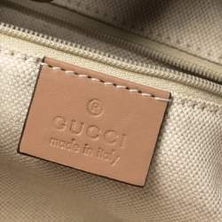 مملوكة مسبقًا حقيبة يد غوتشي "سوكي"  متوسطة جلد وكانفاس ديامنتى بيج  