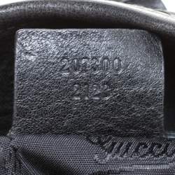 Pre Owned Gucci Black Leather and Suede Babouska Fringe Hobo