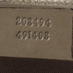 مملوكة مسبقًا Gucci Beige/Grey GG Supreme Coated Canvas and Leather Bardot Joy Hobo