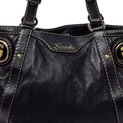 Pre Owned حقيبة كتف غوتشي كرست بول جلد سوداء