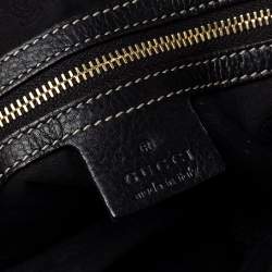 Pre Owned حقيبة كتف غوتشي كرست بول جلد سوداء