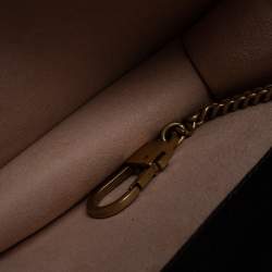 Pre Owned Gucci Black Leather Mini Marmont Chain Bag