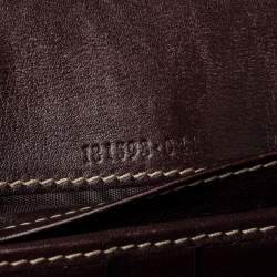 Pre Owned محفظة غوتشي بريت كونتيننتال جلد و كانفاس جي جي بني و بيج