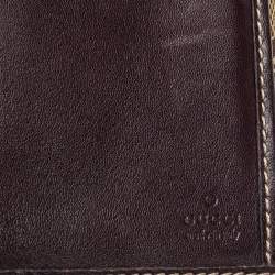 Pre Owned محفظة غوتشي بريت كونتيننتال جلد و كانفاس جي جي بني و بيج