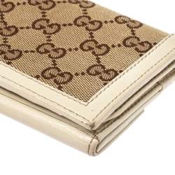 Pre Owned محفظة غوتشي جي كونتيننتال جلد و كانفاس جي جي  بني