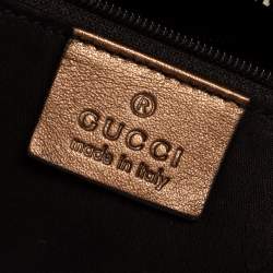 Pre Owned Gucci Bronze Guccissima Leather Medium Sukey Boston Bag