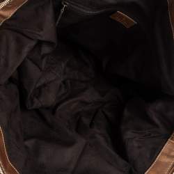 Pre Owned Gucci Bronze Guccissima Leather Medium Sukey Boston Bag