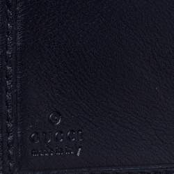 مملوكة مسبقًا Gucci Beige/Blue GG Crystal Coated Canvas and Leather Voyager Wallet