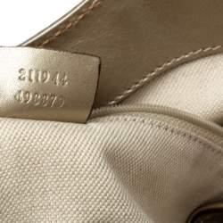 Pre Owned Gucci Beige GG Canvas and Leather Medium Sukey Tote