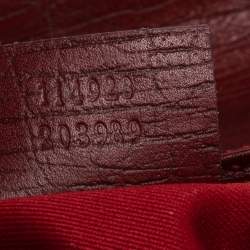 Pre Owned حقيبة كتف غوتشي هورسبيت كانفاس وجلد حمراء 