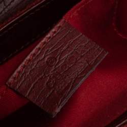 Pre Owned حقيبة كتف غوتشي هورسبيت كانفاس وجلد حمراء 