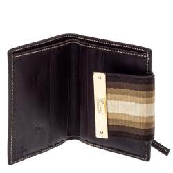 مملوكة مسبقًا محفظة غوتشى فرنسا ويب جلد جلد وكانفاس سوبريم جى جى بيج 