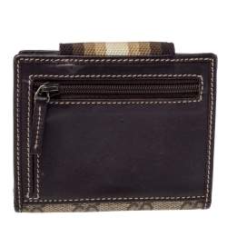 مملوكة مسبقًا محفظة غوتشى فرنسا ويب جلد جلد وكانفاس سوبريم جى جى بيج 