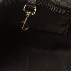 مملوكة مسبقًا Gucci Dark Brown/Beige GG Supreme Canvas and Patent Leather Joy Bardot Shoulder Bag