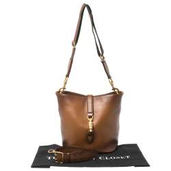 Gucci Brown Ombre Leather Jackie Bucket Bag