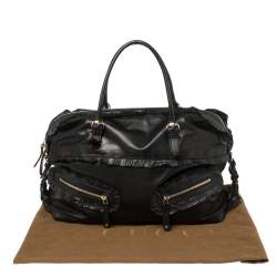 Pre Owned Gucci Black Leather Sabrina Medium Boston Bag