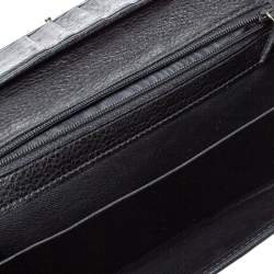 مملوكة مسبقًا Gucci Black Leather Flap Continental Wallet