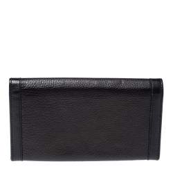 مملوكة مسبقًا Gucci Black Leather Flap Continental Wallet