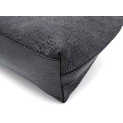 مملوكة مسبقًا Gucci Black GG Canvas Signature Zip Hobo Hag