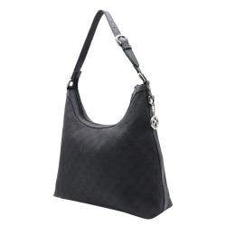 مملوكة مسبقًا Gucci Black GG Canvas Signature Zip Hobo Hag
