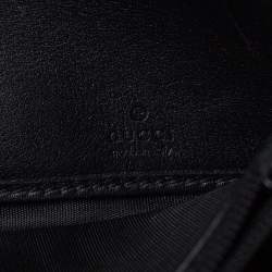 Pre Owned Gucci Black Matelasse Leather GG Marmont Continental Wallet