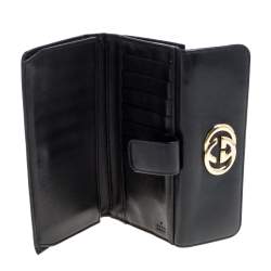 مملوكة مسبقًا محفظة غوتشي فينتدج كونتيننتال جلد أسود