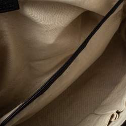 Gucci Black Leather Large GG Marmont Shoulder Bag