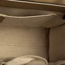 Pre Owned حقيبة كتف غوتشي إيميلي متوسطة جلد غوتشيسيما بيج ميتاليك