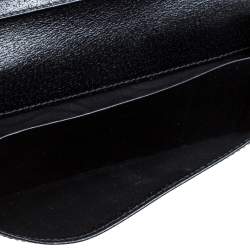 مملوكة مسبقًا Gucci Black GG Canvas and Leather Web Continental Wallet