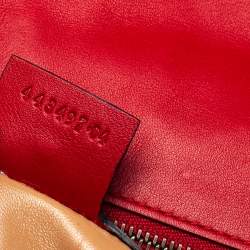 Pre Owned Gucci Red Alligator Small GG Marmont Shoulder Bag
