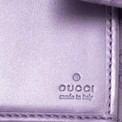 مملوكة مسبقًا محفظة كومباكت غوتشي القلب الجميل جلد غوتشيسيما بنفسجي  
