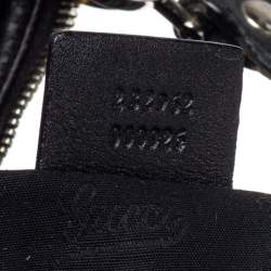 Pre Owned Gucci Black Guccissima Leather GG Twins Small Hobo