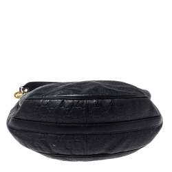 Pre Owned Gucci Black Guccissima Leather GG Twins Small Hobo