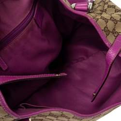 مملوكة مسبقًا Gucci Beige/Pink GG Canvas and Leather Medium Abbey Shoulder Bag