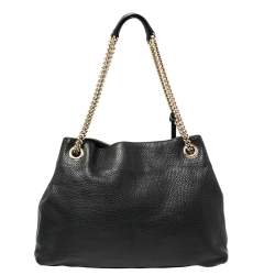 مملوكة مسبقًا Gucci Black Grained Leather Soho Chain Shoulder Bag