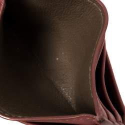 Pre Owned Bottega Veneta Pink Leather Card Holder