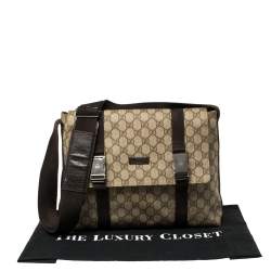 Pre Owned Gucci Beige/Brown GG Supreme Canvas Messenger Bag
