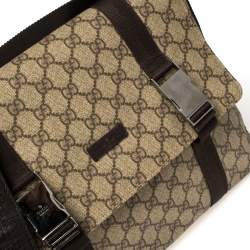 Pre Owned Gucci Beige/Brown GG Supreme Canvas Messenger Bag