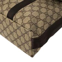 Pre Owned Gucci Beige/Brown GG Supreme Canvas Messenger Bag