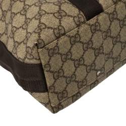 Pre Owned Gucci Beige/Brown GG Supreme Canvas Messenger Bag